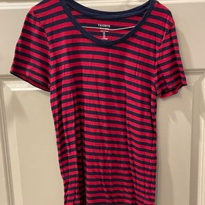 Gap red and blue stripe tee